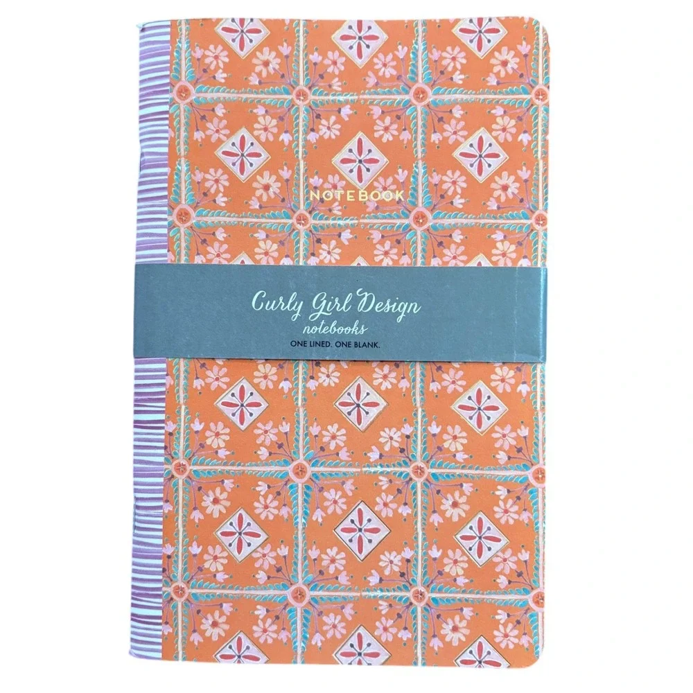 Curly Girl Design Notebook Set of 2‎ Lined & Blank Journals Stationary Gift